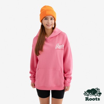 Roots中性-SPORTING GOOD RELAXED 連帽上衣-粉紅玫瑰色