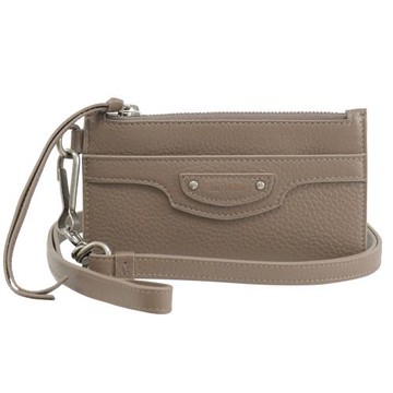 BALENCIAGA 巴黎世家 655246 Neo classic 斜背/頸掛式零錢卡包.大象灰