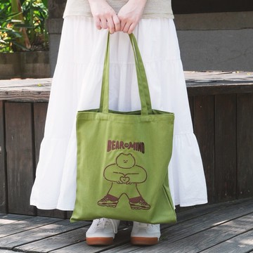 刺繡帆布袋 熊記在心 熊熊款