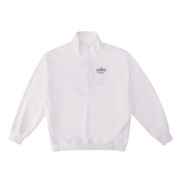 CONVERSE YOTH NOVELTY HALF ZIP FLEECE TOP EGRET 男女 半開襟上衣 UCJ392-W2Y