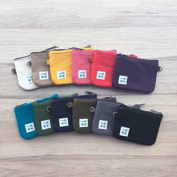 帆布輕巧扁形零錢包
