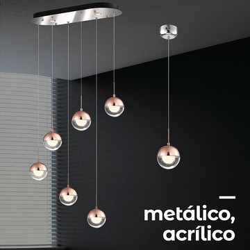 現代風鋼材6W三色變光球型造型吊燈18-62241、62242