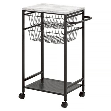 ikloo 宜酷屋 多功能三層手扶活動餐車  黑色  3層