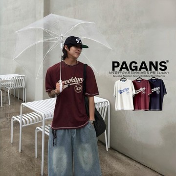 【PAGANS STORE】SORONA 美式 Brooklyn 布魯克林 反車線 棒球 造型 印花 短袖 短Tee