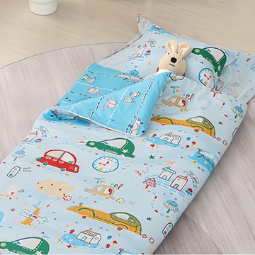 鴻宇寢飾 兒童防蹣可機洗兩用睡袋  時光旅程藍  150 x 135cm