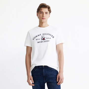 【Tommy Hilfiger】拱形標誌 T 恤 _裸色