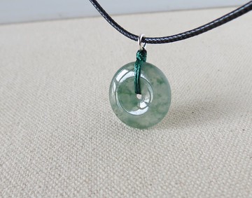 【金剛結】本命年【平安如意】冰飄花翡翠韓國蠟線項鍊SIH-09招財