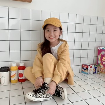 Baby童衣 兒童運動套裝 男女童運動外套+褲子套裝 中小童簡約素色休閒連帽運動套裝 89153