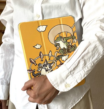 筆記本 iPad 保護套 Fujin Raijin黃