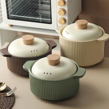 煦家北歐砂鍋燉鍋家用燃氣灶明火用沙鍋煲湯陶瓷湯鍋鍋具耐高溫