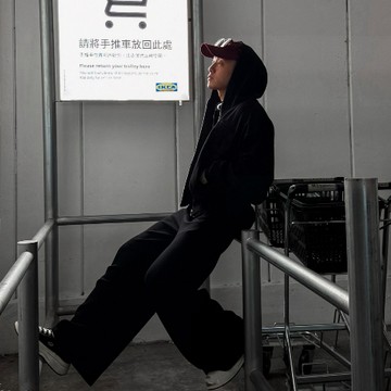 【20ss_select】韓系 高磅數抗皺挺版闊腿棉長褲 棉褲 灰色棉褲 長褲 休閒長褲 括腿長褲 寬褲 落地褲 男長褲