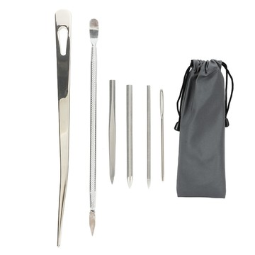 [waroom01] 6 件套傘繩針套裝不銹鋼縫合花邊針織工具輔助工具