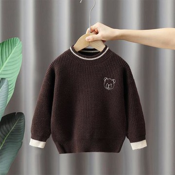 男童秋冬季毛衣2025新款兒童百搭休閑針織上衣洋氣寶寶加厚毛線衫