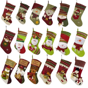 圣誕節襪子禮物袋圣誕節裝飾品圣誕老人雪人禮品袋圣誕樹掛件大號