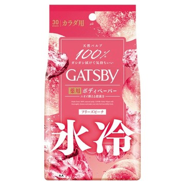 GATSBy 體用抗菌濕巾 冰涼蜜桃 隨身攜帶  30張  1包