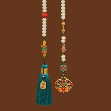 【巴黎精品】現貨+預購 汽車掛飾車內吊墜-復古菩提琺瑯汽車內飾3色a1bp74