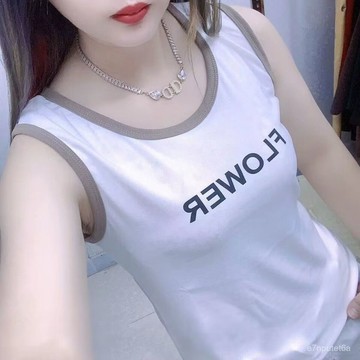 🔥⚡夏季上新⚡【1.6萬人收藏】撞色字母背心女裝2025印花新款夏季修身外穿顯瘦無袖上衣吊帶打底 W0WP
