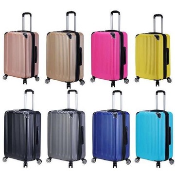 ~雪黛屋~Excelent 20吋行李箱可加大容量ABS固定海關密碼鎖硬殼箱360度旋轉