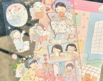 vol.7 【放假幹啥】可愛治癒 雙透星星膜貼紙