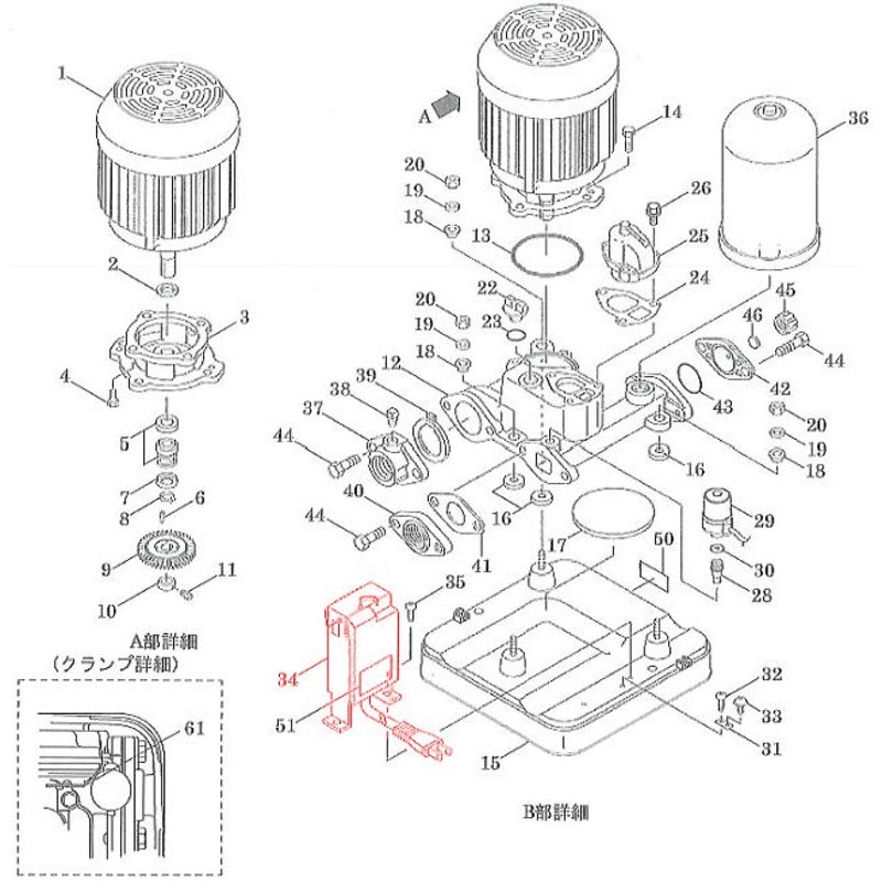 川本ポンプ カワエース N3-755H 部品 電装箱 N 三相200V用 No.34 品番 5204-4410 ポンプ p1 LINEショッピング