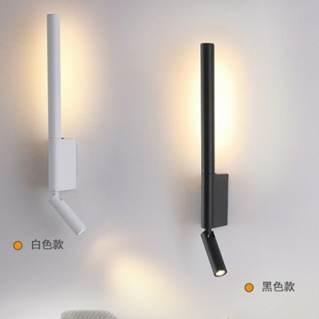 LED燈帶 LED燈條 裝飾燈 連接可裁剪酒店客房床頭閱讀壁燈極簡長條氛圍燈客廳裝飾燈帶開關可旋轉調節