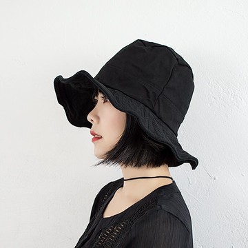 山本耀司風波浪邊漁夫帽男女日系復古百搭休閑秋冬加厚小檐盆帽1入