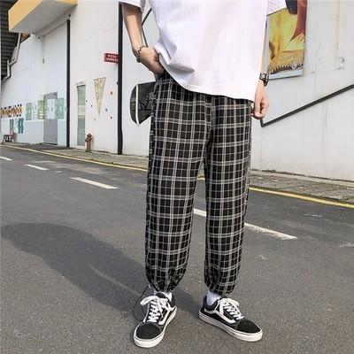 ワイドパンツ メンズ チェック柄 パンツ おしゃれパンツ ゆったり ゆるめ ユニセックス バギーパンツ カジュアル 春夏秋 通販 Lineポイント最大get Lineショッピング