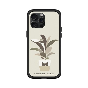 iPhone 15 Pro Max Mod NX 黑 - ilovedoodle (Lim Heng Swee) - Cat and Plant - 鯨魚在哪裏
