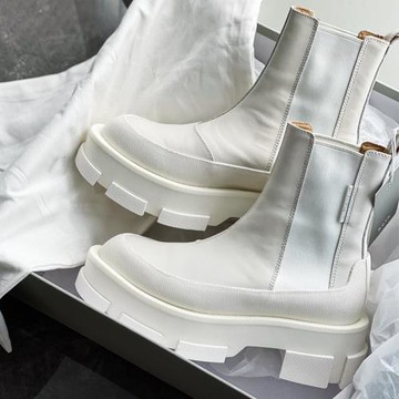 靴女2024秋冬新款厚底短靴堆堆小個子騎士瘦瘦靴長筒切爾西馬丁靴