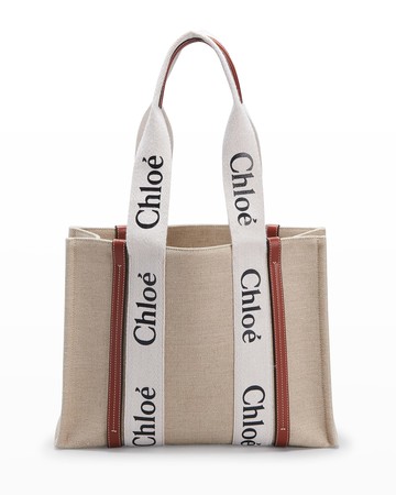 Woody Medium Tote Bag in Linen