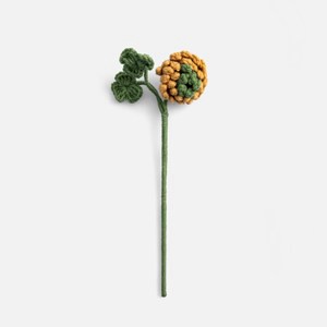 奧可利鉤針毛線小花插金盞花 21cm 咖