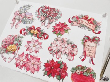 聖誕葉與緞帶系列