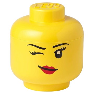 Room Copenhagen 丹麥LEGO 放大版樂高人頭收納盒 小  眨眼女孩  1個