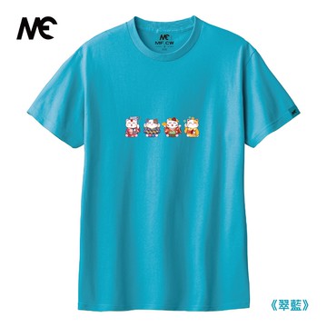 MAIFU CEWEI｜童裝 和服招財貓印花短袖 T恤 短袖上衣 潮T 短T 街頭 潮流 個性 可愛 情侶 精品