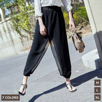 タイムセール全7色春夏ガウチョ スカーチ ロングパンツレディース大きいサイズパンツ チュール 付き大きいサイズ美脚カジュアル着痩せダンスパンツ スポーツ 通販 Lineポイント最大get Lineショッピング