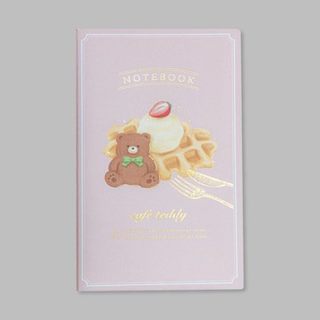 cafe teddy A5細長筆記本 鬆餅