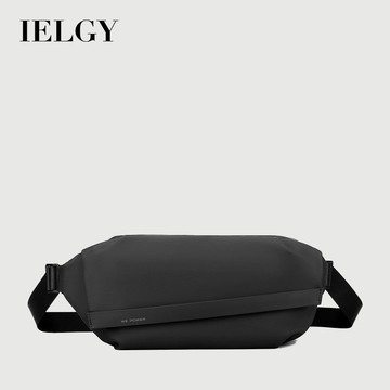 IELGY 黑色男士韓版防水斜挎包時尚商務