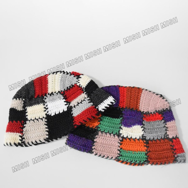 マルニ ニット帽 ロゴ マルチカラー レディース S M バケハ