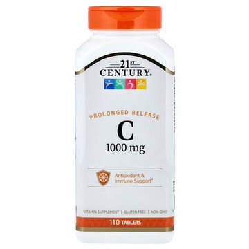 21st Century, C-1000 維生素 C 緩釋片，110 片裝