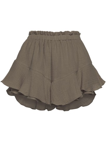 PNK - overlapping-panel cotton minishorts - women - Cotton - 32 - Green