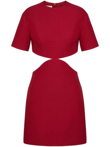 Valentino Garavani - Crepe Couture cut-out minidress - women - Virgin Wool/Silk/Silk - 44 - Red
