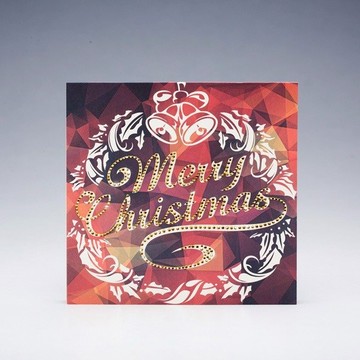 【GFSD】水鑽精品-手工賀卡-金色聖誕