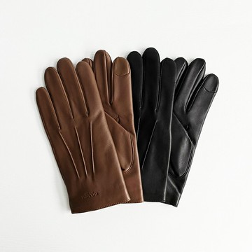 美國百分百【全新真品】Coach 手套 54182 配件 防風 透氣 防寒 男款 皮革 羊毛 黑色/咖啡色 CF43