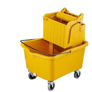 移動榨水車拖把桶水池酒店墩布拖布加厚擠壓式脫水拖地桶商用[DD150210]