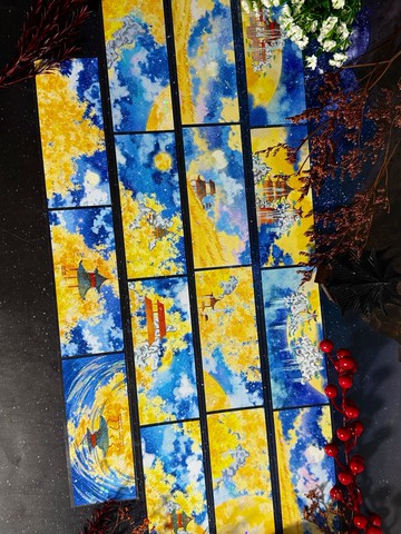 千秋月 PET 紙膠帶 白墨貝殼光 10米卷