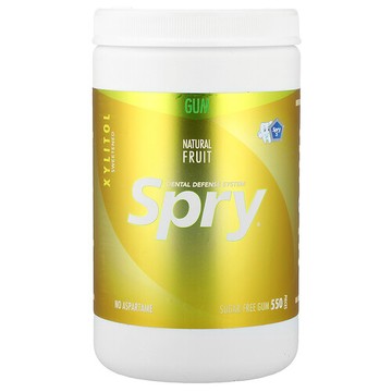 Xlear, Spry®，口香糖，天然水果味，無糖，550 片
