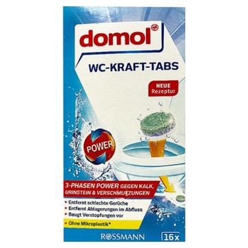 Domol 活性去汙除鈣強力消臭馬桶清潔錠 Set 20gx16顆 嶄新藍盒  320g  1盒