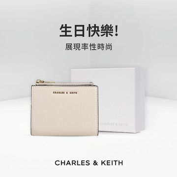 【CHARLES & KEITH】Harmonee 拉鍊短夾 LINE禮物獨家禮盒 附提袋｜快速出貨｜生日禮物｜交換禮物 | 小CK