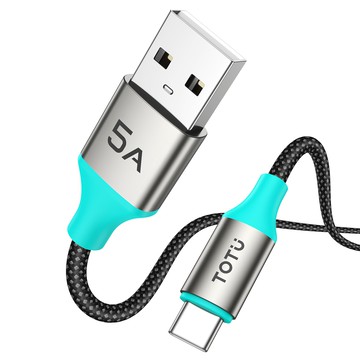 TOTU 拓途 Starry系列 USB-A-Type-C傳輸快充編織線 耐寒耐熱 QC4.0  120cm  1條  星光色