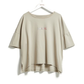 SOMETHING｜女裝｜寬版鐵塔LOGO短袖上衣